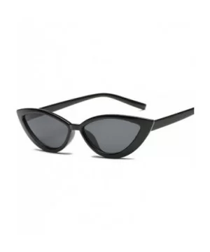 Sunglasses Designer Mirror Triangle Glasses - Dark Gray - CS18W655D63 $7.08 Cat Eye