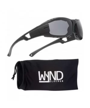 Airdam Sunglasses Motorcycle Riding- Sports- Driving- Cycling Wrap - Black - Smoke - CQ196MU8LNR $13.06 Sport