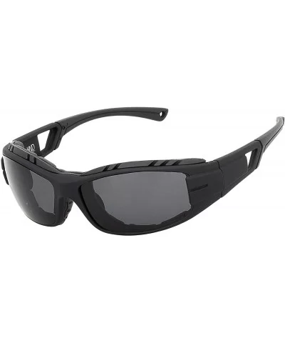 Airdam Sunglasses Motorcycle Riding- Sports- Driving- Cycling Wrap - Black - Smoke - CQ196MU8LNR $13.06 Sport