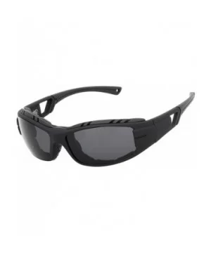 Airdam Sunglasses Motorcycle Riding- Sports- Driving- Cycling Wrap - Black - Smoke - CQ196MU8LNR $13.06 Sport