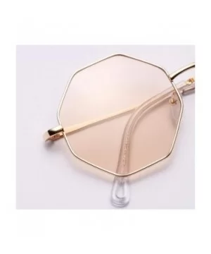 big vintage polygon sunglasses female 2019 octagon tinted clear sun glasses for women men metal frame uv400 - C818RQ7WOU3 $9....