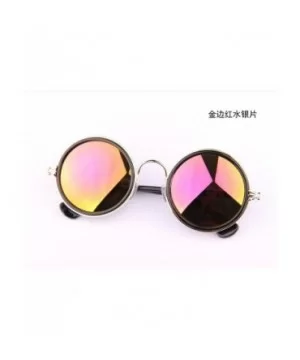 M42 Round Circle Sunglasses Women Retro Vintage Glasses for Women Brand Designer Sunglasses - Silver Blue - CW18W7M2AD5 $15.6...