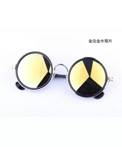 M42 Round Circle Sunglasses Women Retro Vintage Glasses for Women Brand Designer Sunglasses - Silver Blue - CW18W7M2AD5 $15.6...