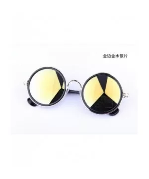 M42 Round Circle Sunglasses Women Retro Vintage Glasses for Women Brand Designer Sunglasses - Silver Blue - CW18W7M2AD5 $15.6...