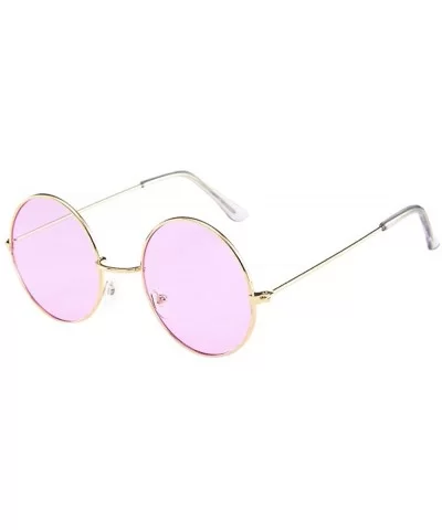 Women Men Vintage Retro Unisex Fashion Circle Frame Sunglasses Eyewear - 4192d - CG18RU5Z8GS $5.58 Aviator