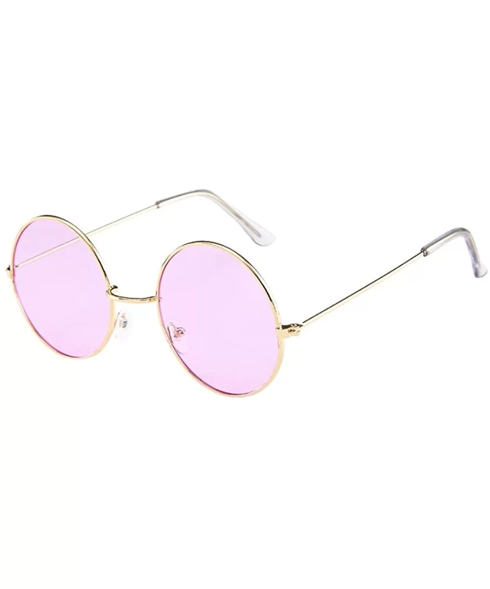 Women Men Vintage Retro Unisex Fashion Circle Frame Sunglasses Eyewear - 4192d - CG18RU5Z8GS $5.58 Aviator