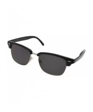 Retro Full Lens Reading Sunglass R59 - Black Silver Frame-gray Lenses - C9188ZSORM6 $13.86 Rectangular