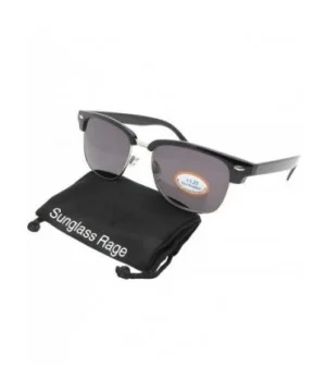 Retro Full Lens Reading Sunglass R59 - Black Silver Frame-gray Lenses - C9188ZSORM6 $13.86 Rectangular