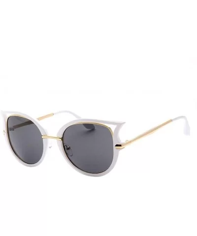 1 Pcs Retro Large Sexy Cat Eye Sunglasses Gold Metal Arm UV Protect - Choose Color - White - CP18NKDLCLL $16.09 Cat Eye