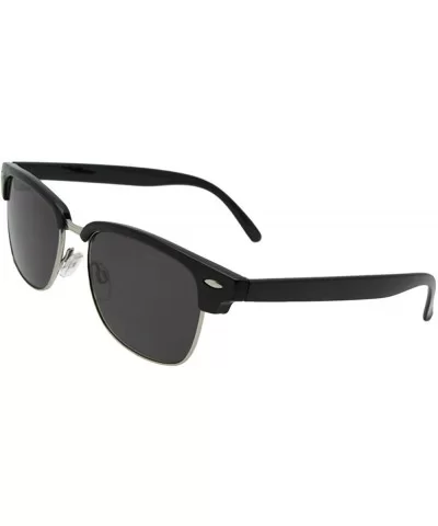 Retro Full Lens Reading Sunglass R59 - Black Silver Frame-gray Lenses - C9188ZSORM6 $13.86 Rectangular