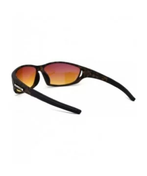 HD+ Amber Lens Oval Warp Plastic Sport Sunglasses - Matte Tortoise - CU195ZRSW2X $9.09 Sport