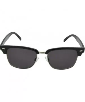 Retro Full Lens Reading Sunglass R59 - Black Silver Frame-gray Lenses - C9188ZSORM6 $13.86 Rectangular