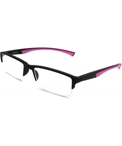 6904 SECOND GENERATION Semi-Rimless Flexie Reading Glasses NEW - A2 Pink - C218WY08OTQ $15.01 Semi-rimless