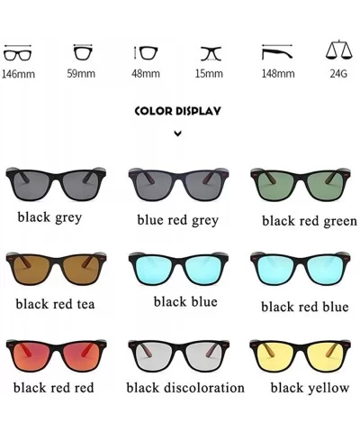 Men Polarized Sunglasses Vintage Rivet Driving Square Sun Glasses Women Shade Goggles UV400 - CU199OEAEZE $6.48 Square