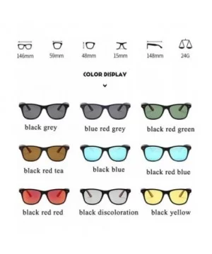 Men Polarized Sunglasses Vintage Rivet Driving Square Sun Glasses Women Shade Goggles UV400 - CU199OEAEZE $6.48 Square