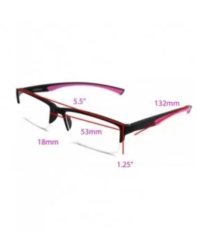 6904 SECOND GENERATION Semi-Rimless Flexie Reading Glasses NEW - A2 Pink - C218WY08OTQ $15.01 Semi-rimless