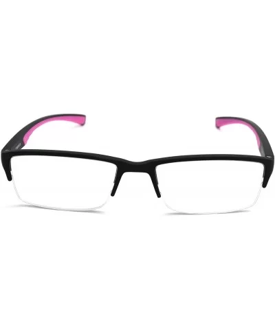 6904 SECOND GENERATION Semi-Rimless Flexie Reading Glasses NEW - A2 Pink - C218WY08OTQ $15.01 Semi-rimless