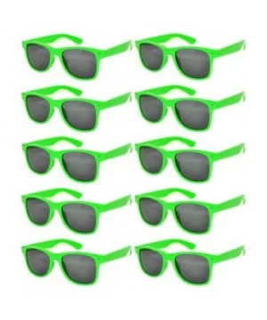 Retro Vintage Sunglasses Smoke Lens 10 Pack in Multiple Colors OWL. - Green_10_pairs - C9126ZF7NA9 $14.51 Wayfarer