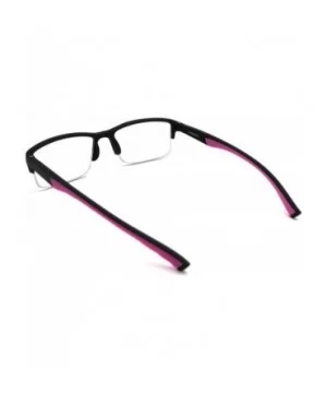 6904 SECOND GENERATION Semi-Rimless Flexie Reading Glasses NEW - A2 Pink - C218WY08OTQ $15.01 Semi-rimless