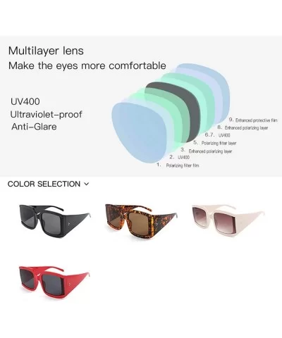 Oversized Sunglasses for Women Vintage Trendy Designer Glasses - Off-white Frame/Brown Gradient Lens - CG18Z42TZRC $7.91 Over...