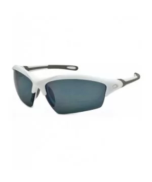 Men's Half Rim Sports Sunglasses with Flash Mirror Lens 570060/FM - Matte White - CE1271CG6BX $7.72 Sport