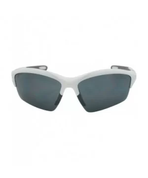 Men's Half Rim Sports Sunglasses with Flash Mirror Lens 570060/FM - Matte White - CE1271CG6BX $7.72 Sport