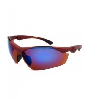 Sleek Sports Sunglasses with Adjustable Temples 570042/REV - Matte Burgundy - C3125Y5B21N $9.52 Sport