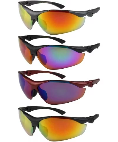 Sleek Sports Sunglasses with Adjustable Temples 570042/REV - Matte Burgundy - C3125Y5B21N $9.52 Sport