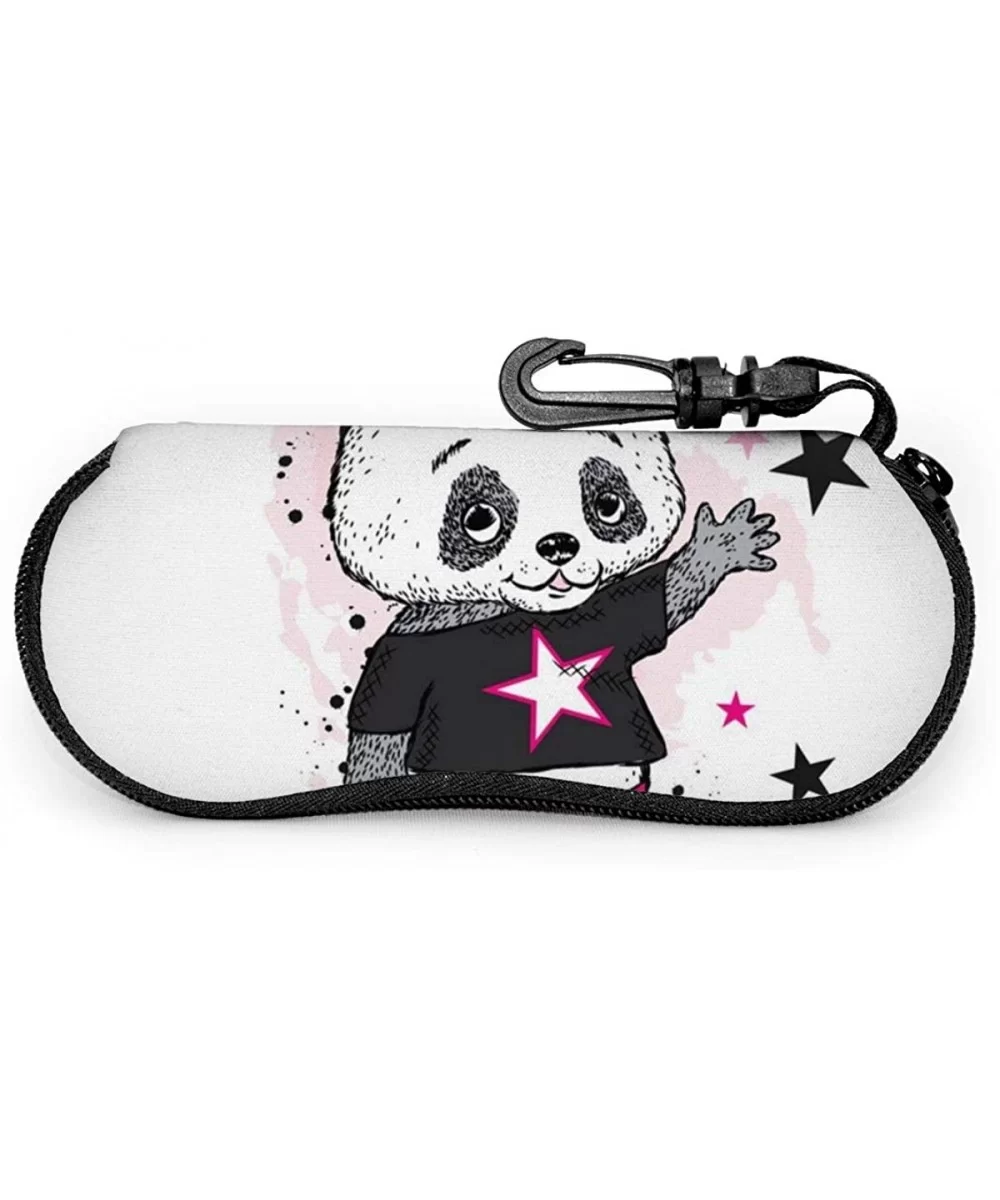 Eyeglasses Case Cartoon Cute Skating Panda Light Sunglasses Case Soft for Women Men Zipper Neoprene - CP199SGIYLQ $7.39 Aviator