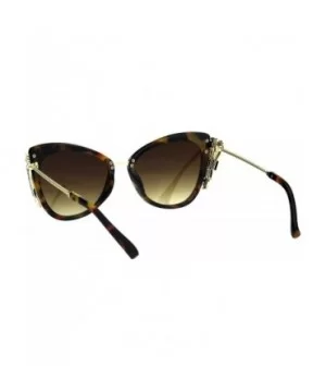 Womens Butterfly Frame Sunglasses Jeweled Side Fashion Shades UV 400 - Tortoise (Brown) - CD18OMYQRXX $9.62 Butterfly