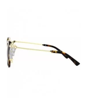 Womens Butterfly Frame Sunglasses Jeweled Side Fashion Shades UV 400 - Tortoise (Brown) - CD18OMYQRXX $9.62 Butterfly