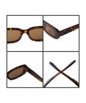 Rectangle Sunglasses for Women Vintage Fashion Narrow Square Frame with UV400 Protection - CM199CND4E8 $6.91 Square