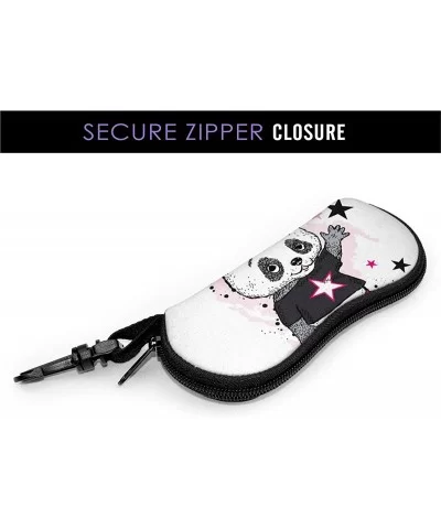 Eyeglasses Case Cartoon Cute Skating Panda Light Sunglasses Case Soft for Women Men Zipper Neoprene - CP199SGIYLQ $7.39 Aviator