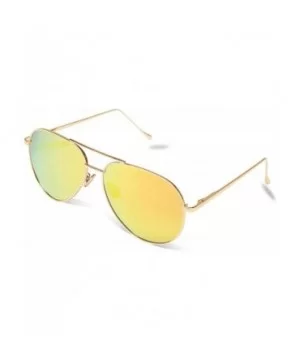 Polarized Mens Sunglasses Womens UV 400 Sunglasses For Man and Woman. - Aviator-golden Frame Golden Lens - CO18E8C2WSO $12.09...