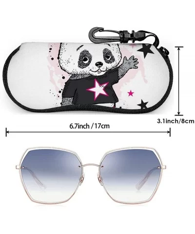 Eyeglasses Case Cartoon Cute Skating Panda Light Sunglasses Case Soft for Women Men Zipper Neoprene - CP199SGIYLQ $7.39 Aviator