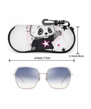 Eyeglasses Case Cartoon Cute Skating Panda Light Sunglasses Case Soft for Women Men Zipper Neoprene - CP199SGIYLQ $7.39 Aviator