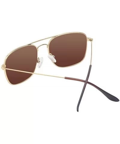 Unisex Polarized Sunglasses UV400 Protection Designer Sun Glasses for Man/Women - Gold-6 - C318DZSWLWN $6.12 Aviator