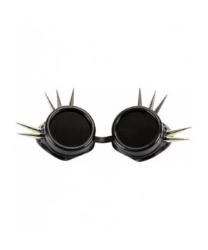 Black Goggles Silver Pin Spike Cosplay Aviator Steampunk Gothic Burning Man - C61281BP71X $15.42 Aviator