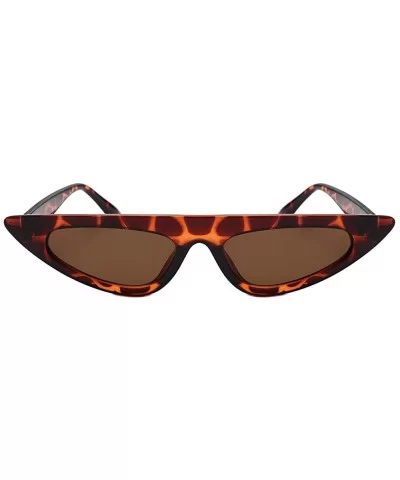 Unisex Cat Eye Shades Sunglasses Integrated UV Glasses Women Fashion Glasses - Brown - C518SC9KL68 $6.15 Round