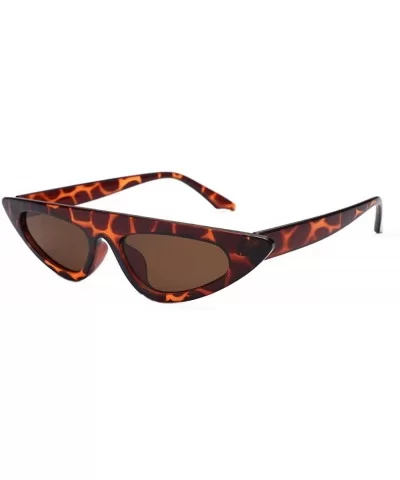 Unisex Cat Eye Shades Sunglasses Integrated UV Glasses Women Fashion Glasses - Brown - C518SC9KL68 $6.15 Round