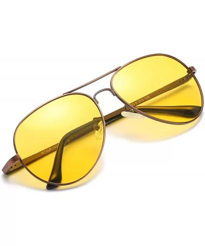 Night-driving Glasses - HD-Vision Yellow Glasses - for Fashion Men & Women - Polarized Lens Anti Glare - CF18X74C2EC $16.05 A...