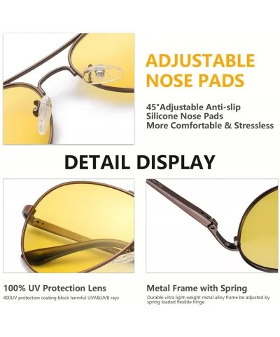 Night-driving Glasses - HD-Vision Yellow Glasses - for Fashion Men & Women - Polarized Lens Anti Glare - CF18X74C2EC $16.05 A...