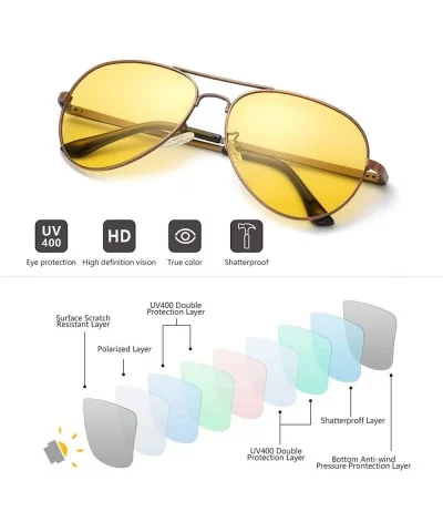 Night-driving Glasses - HD-Vision Yellow Glasses - for Fashion Men & Women - Polarized Lens Anti Glare - CF18X74C2EC $16.05 A...