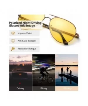 Night-driving Glasses - HD-Vision Yellow Glasses - for Fashion Men & Women - Polarized Lens Anti Glare - CF18X74C2EC $16.05 A...