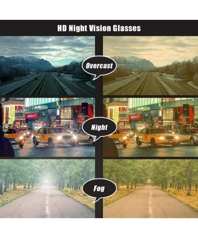 Night-driving Glasses - HD-Vision Yellow Glasses - for Fashion Men & Women - Polarized Lens Anti Glare - CF18X74C2EC $16.05 A...