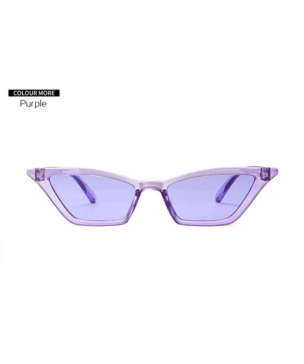 Cat Eye Sunglasses Women Vintage Brand Designer Small Sun White As Picture - Purple - C618YNDDK8G $5.36 Aviator