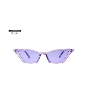 Cat Eye Sunglasses Women Vintage Brand Designer Small Sun White As Picture - Purple - C618YNDDK8G $5.36 Aviator