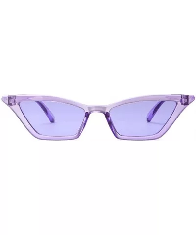 Cat Eye Sunglasses Women Vintage Brand Designer Small Sun White As Picture - Purple - C618YNDDK8G $5.36 Aviator