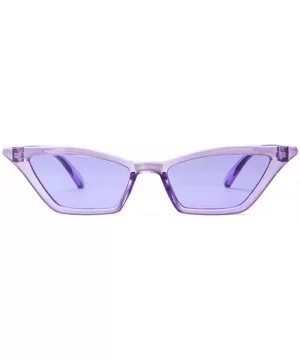 Cat Eye Sunglasses Women Vintage Brand Designer Small Sun White As Picture - Purple - C618YNDDK8G $5.36 Aviator