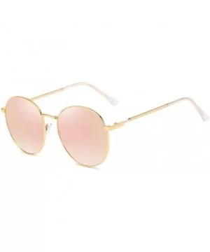 Women Sunglasses Retro Grey Drive Holiday Round Non-Polarized UV400 - Pink - CW18R6Y26Q6 $8.92 Round